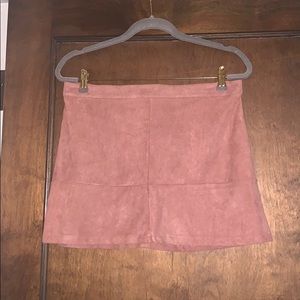 Rose pink mini skirt